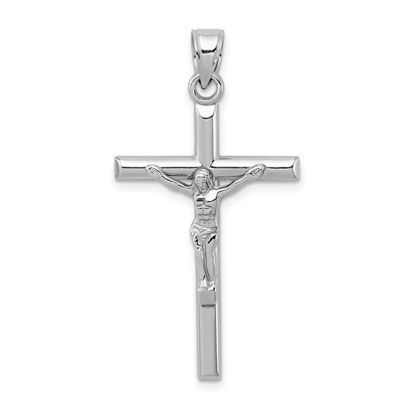 Million Charms 925 Sterling Silver Rhodium-plated Polished Crucifix Pendant - Picture 1 of 4